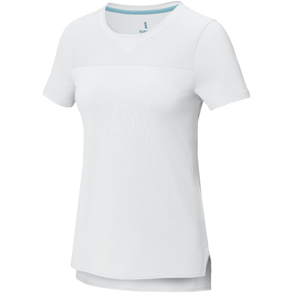 Borax Dames T-shirt met korte mouwen, cool fit, GRS gerecycled - Wit - XS