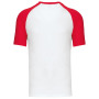 Baseball - Tweekleurig t-shirt White / Red L