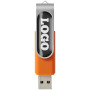 Rotate-doming USB 4GB - Oranje/Zilver