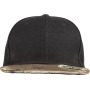 Bronx Glitter Flat Peak Snapback Cap Black / Gold One Size