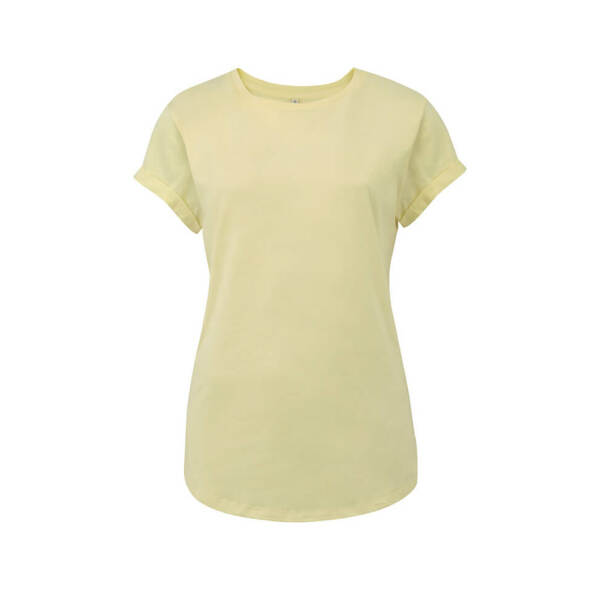 Women's Rolled Sleeve T-shirt Pale Lemon XL