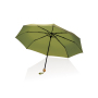 20.5" Impact AWARE™ RPET 190T Pongee bamboo mini umbrella, green