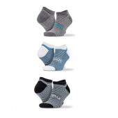 3 Pack Mixed Stripe Sneaker Socks, , L/XL, Spiro