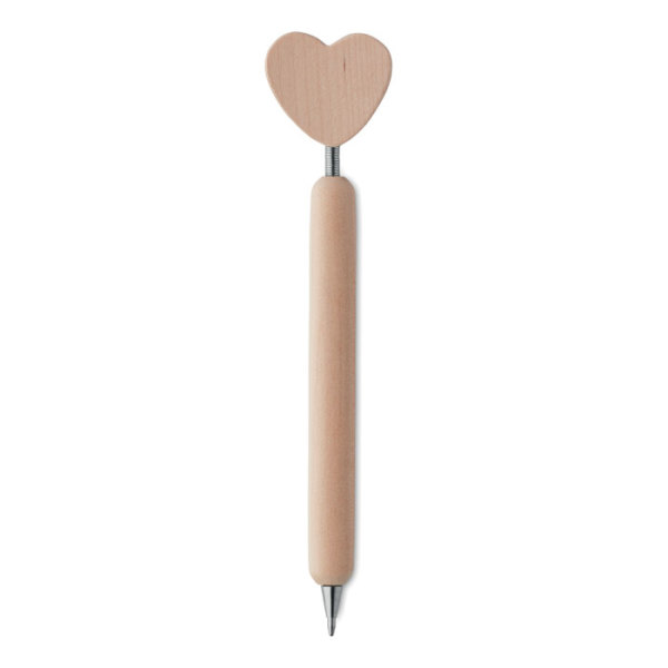 SEELE - Wooden pen with heart on top
