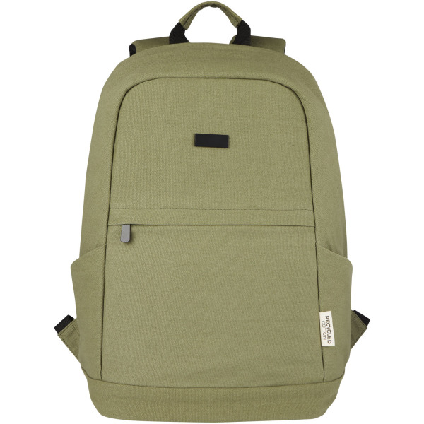 Joey 15.6" GRS recycled canvas anti-theft laptop backpack 18L - Olive
