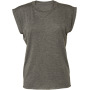 Ladies' flowy rolled-cuff T-shirt Dark Grey Heather S