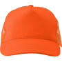Katoenen pet met kunststof cap. Penelope oranje