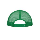 MB070 5 Panel Polyester Mesh Cap - white/fern-green - one size