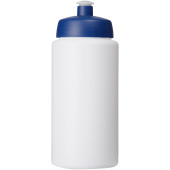 Baseline® Plus grip 500 ml sportflaska med sportlock - Vit/Blå