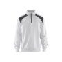 Sweatshirt bi-colour met halve rits Sweatshirt bi-colour met halve rits