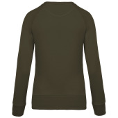 Damessweater BIO ronde hals raglanmouwen Mossy Green XL