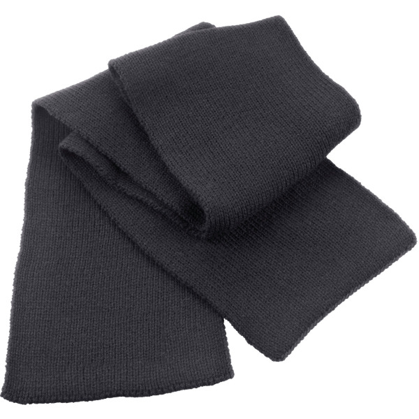 Classic Heavy Knit Scarf Black One Size