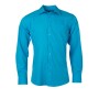 Men's Shirt Longsleeve Poplin - turquoise - XXL