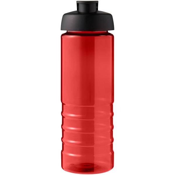 H2O Active® Eco Treble 750 ml flip lid sport bottle - Red/Solid black