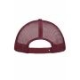 MB070 5 Panel Polyester Mesh Cap - burgundy - one size