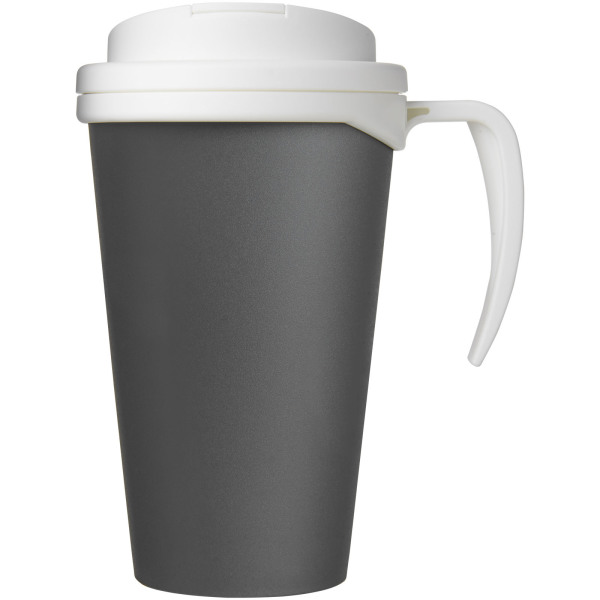Americano® Grande 350 ml mug with spill-proof lid - Grey/White
