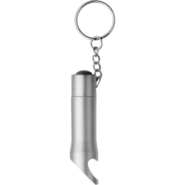 Aluminium 2-in-1 key holder silver