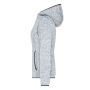 Ladies' Knitted Fleece Hoody - light-melange/carbon - S