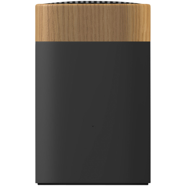 SCX.design S31 speaker 5W voorzien van hout met oplichtend logo - Zwart/Naturel