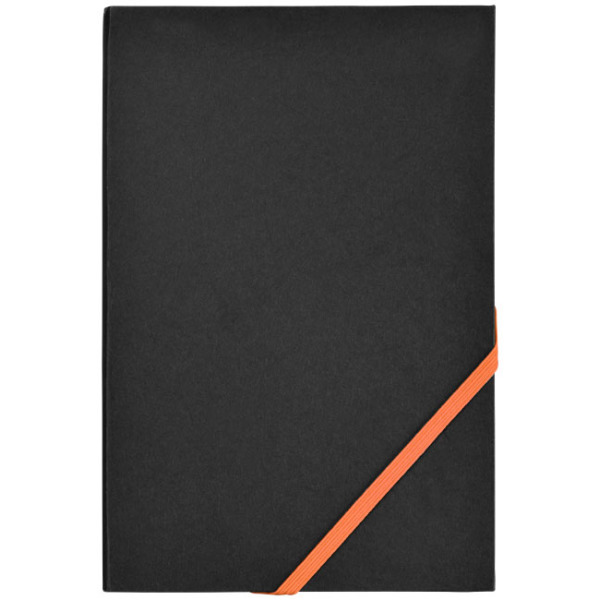 Travers hardcover notitieboek - Zwart/Oranje