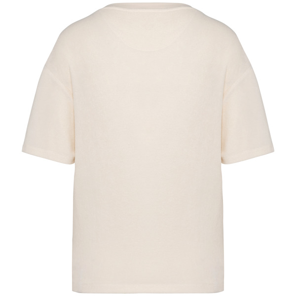 Dames T-shirt Terry Towel Ivory XS