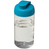 H2O Active® Bop 500 ml sportfles met flipcapdeksel - Transparant/Aqua blauw