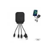 4001 | Xoopar Iné Gamma Charging cable with NFC and 3.000mAh Powerbank - Black
