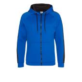 AWDis Contrast Sports Polyester Zoodie, Royal Blue/Jet Black, 3XL, Just Hoods