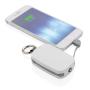 1.200 mAh Keychain Powerbank with integrated cables, white