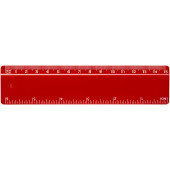 Renzo 15 cm kunststof liniaal - Rood