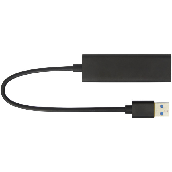 ADAPT aluminium USB 3.0 hub - Zwart