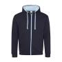 AWDis Varsity Zoodie, New French Navy/Sky Blue, L, Just Hoods