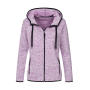 Knit Fleece Jacket Women - Purple Melange - S