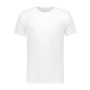 L&S T-shirt crewneck fine cotton elasthan white 3XL