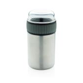 2-in-1 vacuum lunch flask, grey