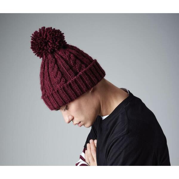 CABLE KNIT MELANGE BEANIE CABLE KNIT MELANGE BEANIE
