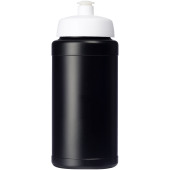 Baseline® Plus 500 ml flaska med sportlock - Svart/Vit