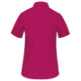 Overhemd in onderhoudsvriendelijk polykatoen-popeline korte mouwen dames Fuchsia 3XL