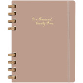 12M daily XL spiral hard cover planner - Pink