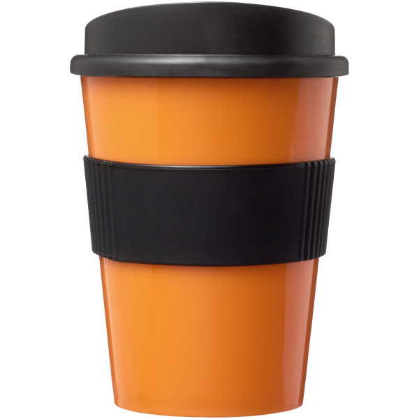 Americano® Medio 300 ml tumbler with grip - Orange/Solid black