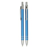 Aluminium balpen slank blauw