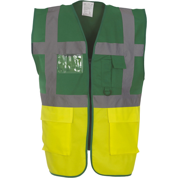 Signalisatie multifunctioneel executive vest Paramedic Green / Hi Vis Yellow 3XL