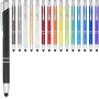Moneta geanodiseerde aluminium stylus balpen - Zilver