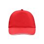 MB6552 5 Panel Promo Sandwich Cap rood/wit one size