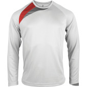 Sportshirt Lange Mouwen kids White / Sporty Red / Storm Grey 12/14 jaar