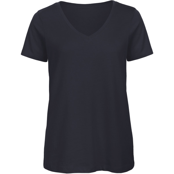 Organic Cotton Inspire V-neck T-shirt / Woman Navy S