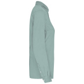 Ecologisch verwassen damesoverhemd Washed Jade Green S