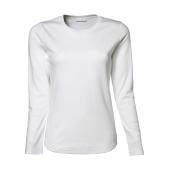 Ladies LS Interlock T-Shirt - White - S