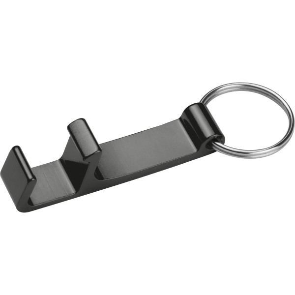 Metal Keyring with Bottle- and Canopener