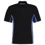 Track Poly/Cotton Piqué Polo Shirt, Black/Royal Blue, 3XL, Kustom Kit